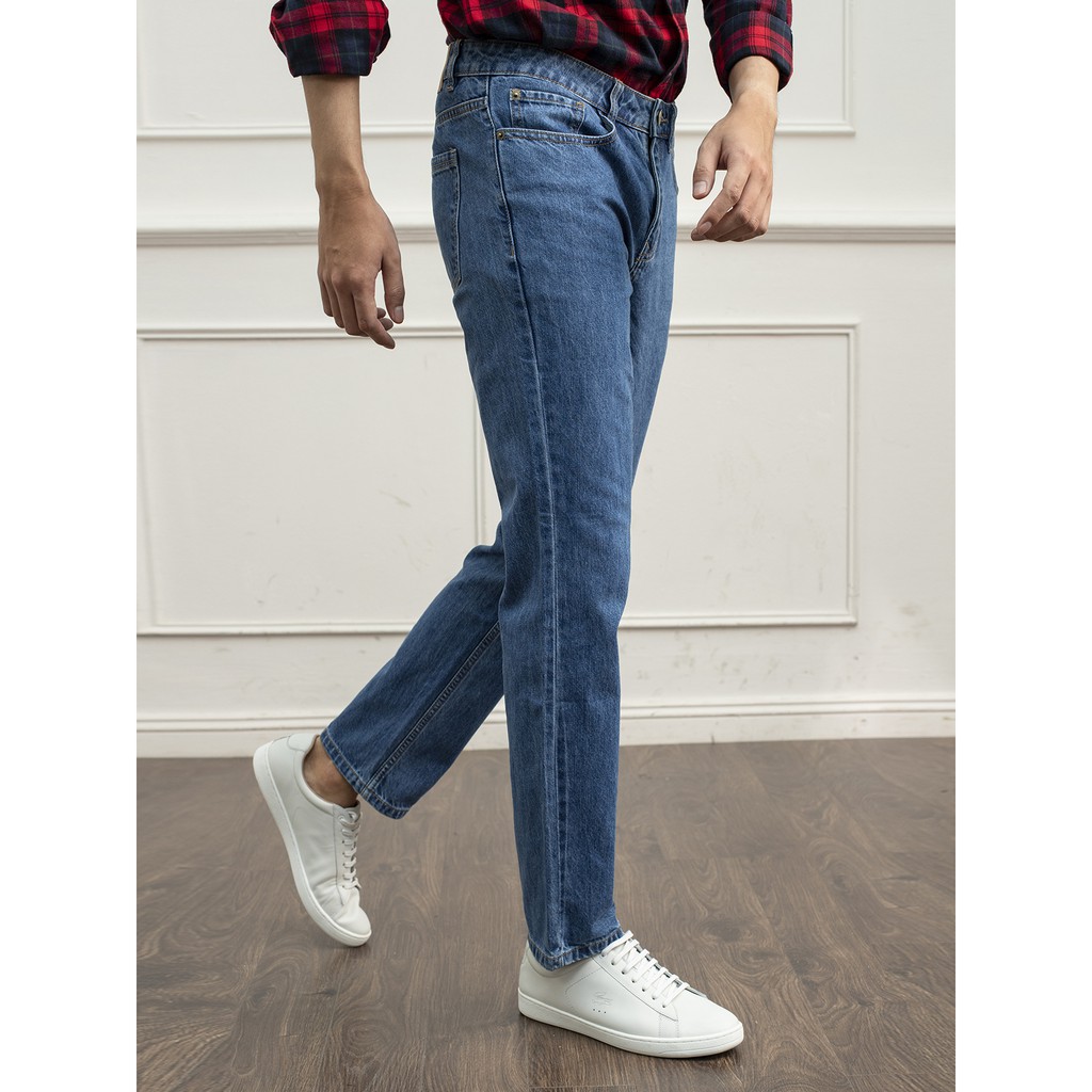 Quần jeans nam ARISTINO phom Regular fit suông nhẹ,  đứng dáng, bền màu - AJN00509