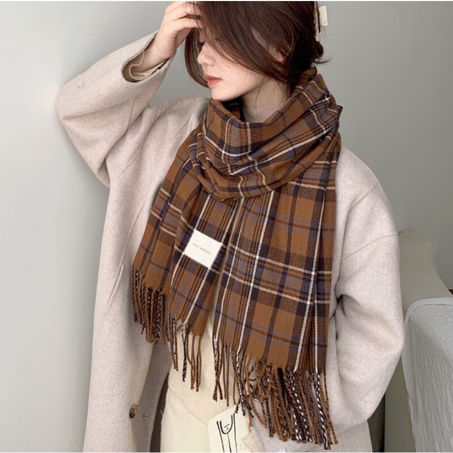 SELF Cashmere Khăn Quàng Cổ Nữ Khăn Len Quàng Cổ Dày Mịn Hàng Quảng Châu Siêu Đẹp