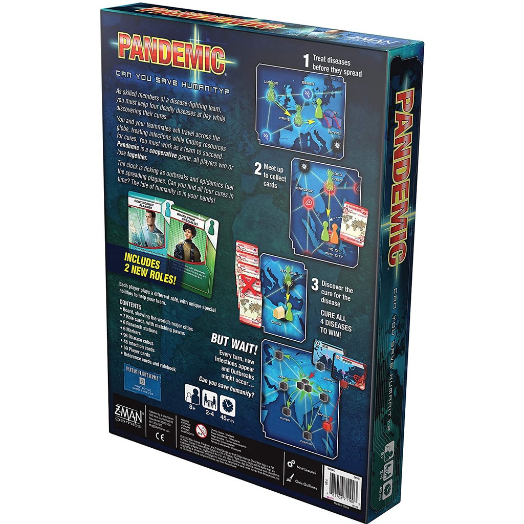 Trò Chơi Board Game PANDEMIC và PANDEMIC LEGACY Season 1 Tiếng Anh cao cấp