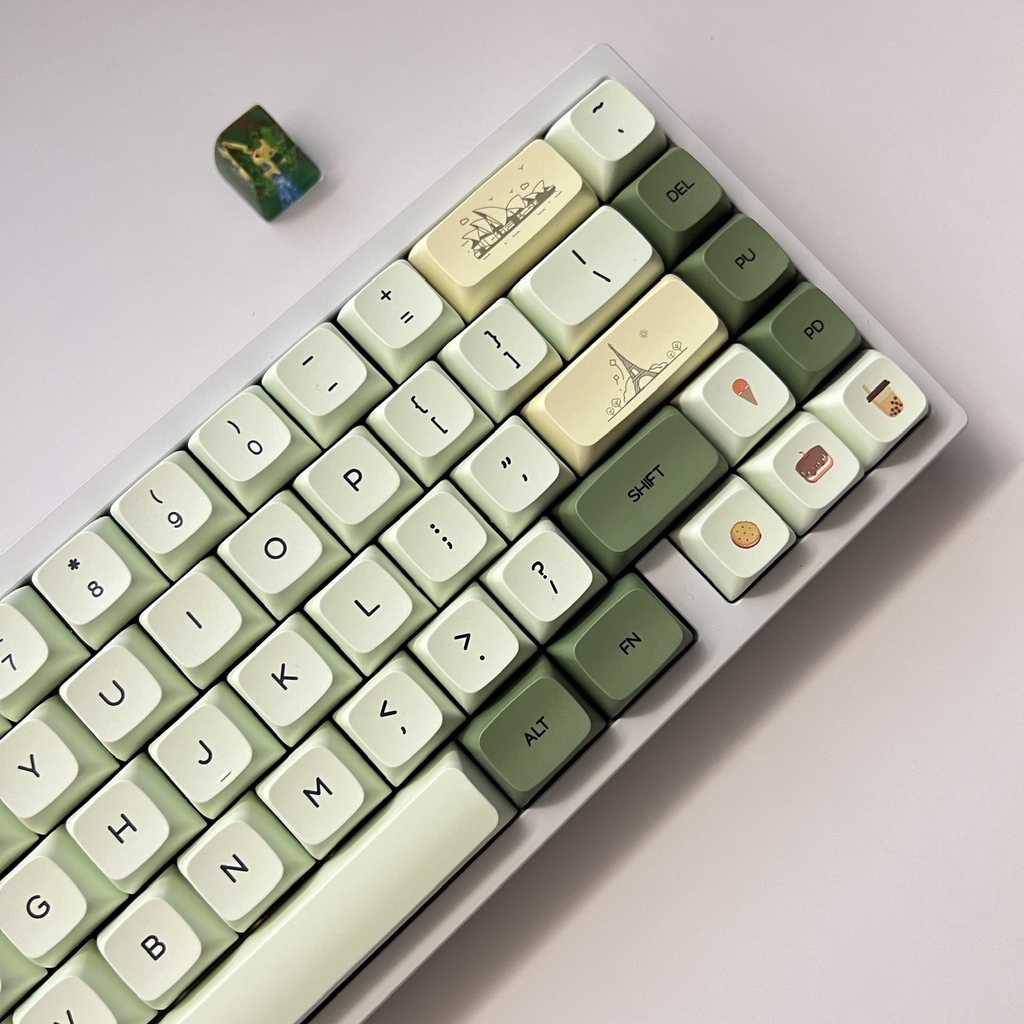 Bộ keycap pbt xda Matcha 124 phím nút bàn phím cơ - Kicap