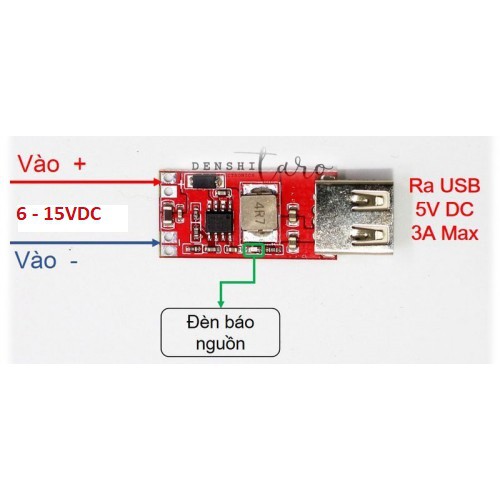 Mạch ổn áp 5V - dùng cho điện thoại (sạc điện thoại)