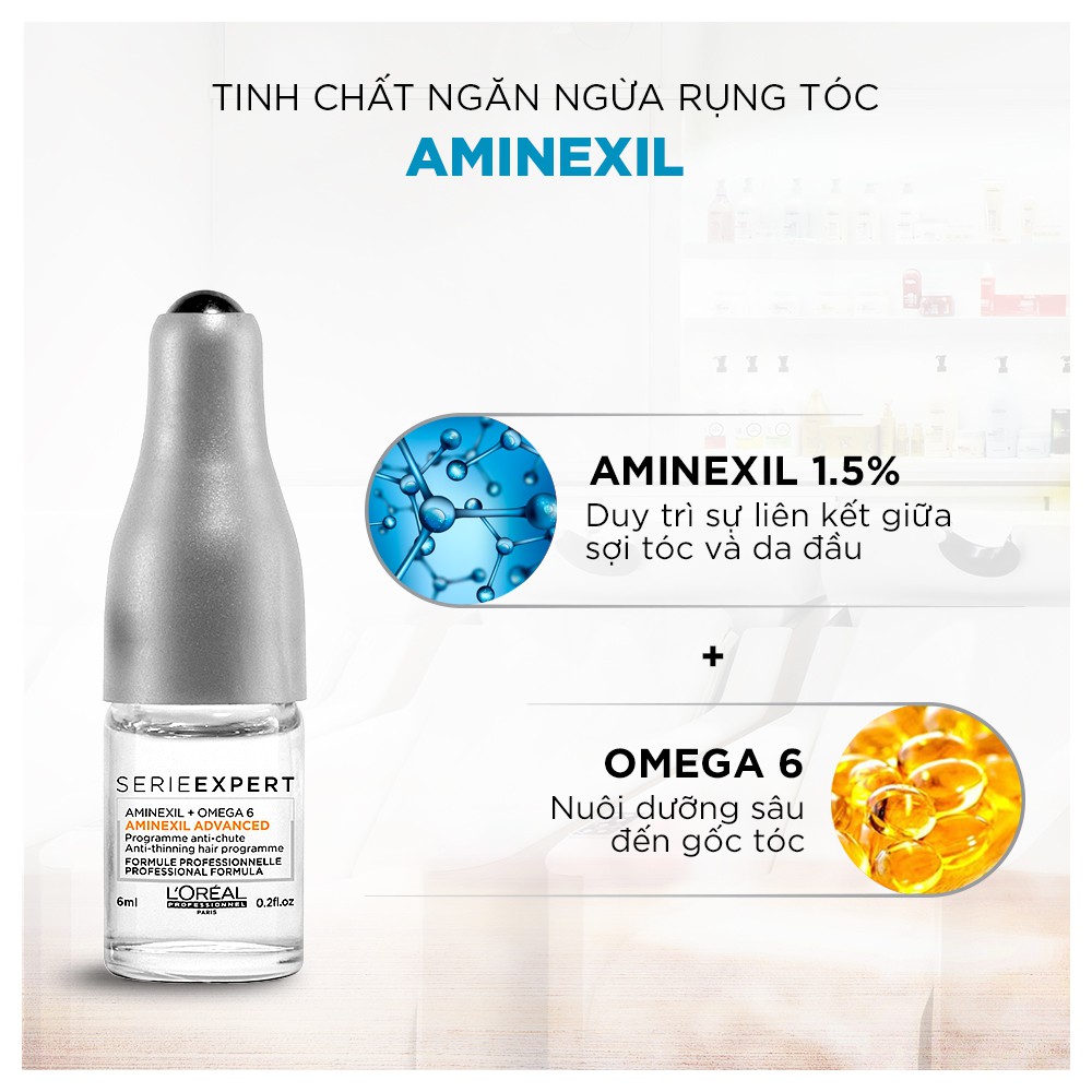 [Mã COSPPD05 giảm 10% đơn 400K] Tinh chất giảm rụng tóc L'Oréal Professionnel Serie Expert Aminexil Advanced 10x6ml