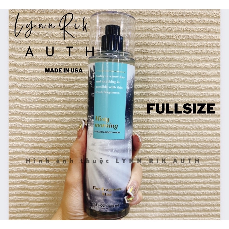 MISTY MORNING - XỊT THƠM BODY MIST TOÀN THÂN LILY GREEN TEA BATH & BODY WORKS USA