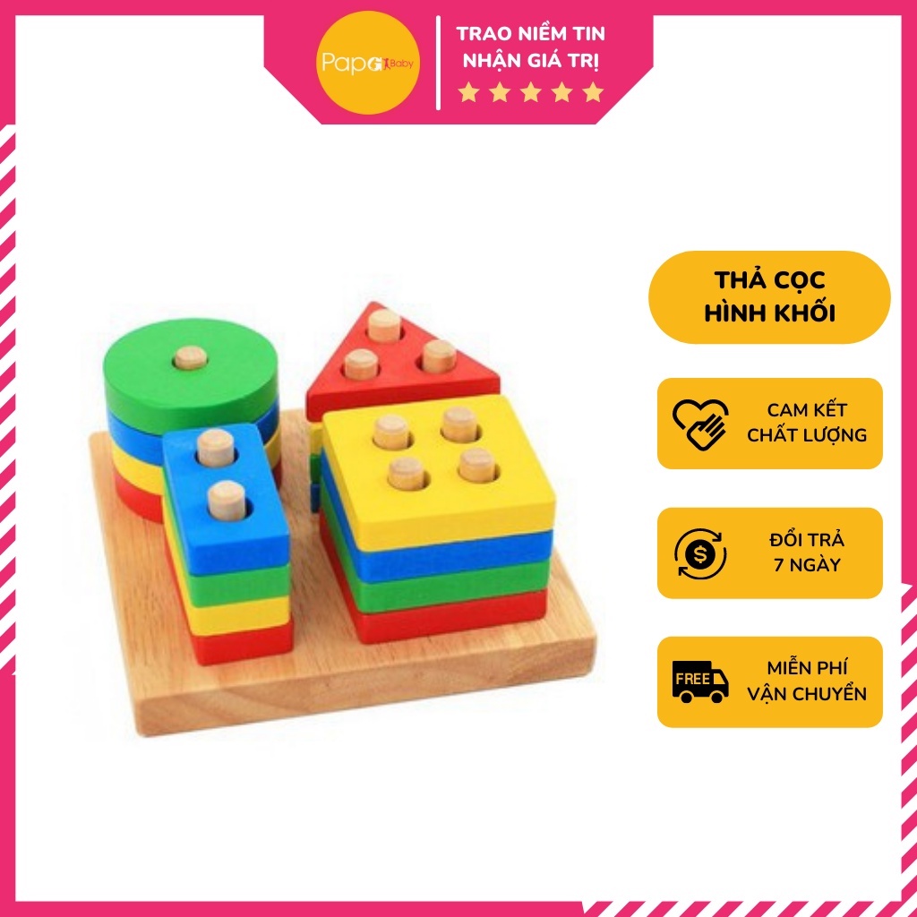 Bảng phân loại Hình khối, Màu sắc - Giáo Cụ Montessori