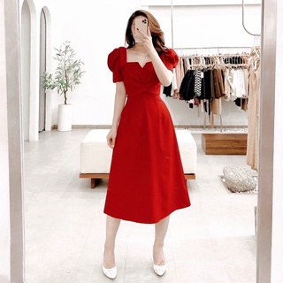 Đầm maxi dự tiệc nơ vai eo cách điệu
