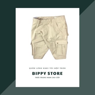Quần Short Nam Kaki Trơn Túi Hộp