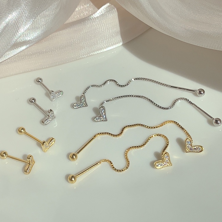 Khuyên Tai Hình Trái Tim Ngọt Ngào Thanh Lịch Cho Nữ