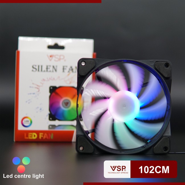 Fan case 120mm Led trung tâm VSP102CM - Bảo Hành 3 Tháng