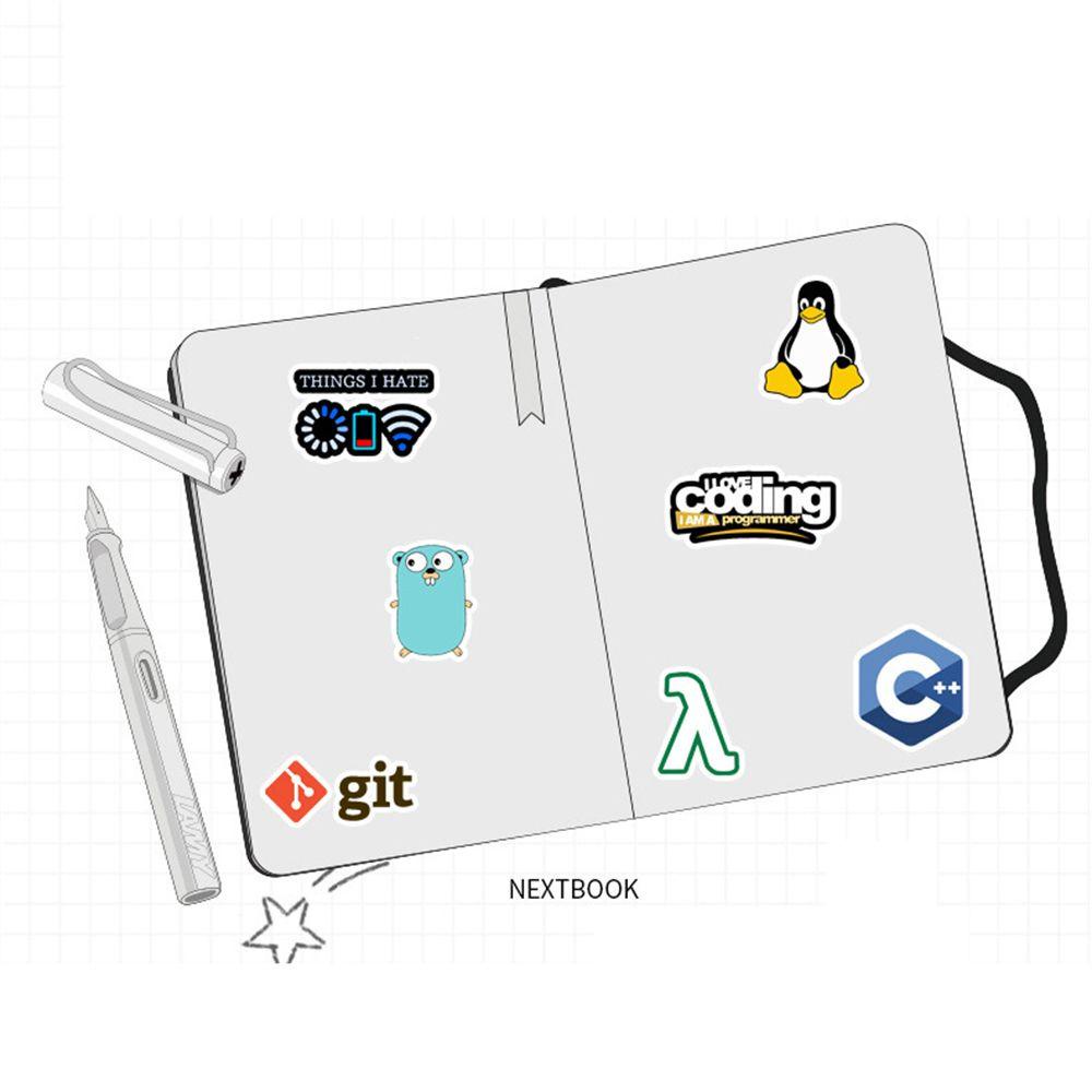 Bộ 50 Miếng Dán Lập Trình Họa Tiết Graffiti Trang Trí Laptop Ván Trượt