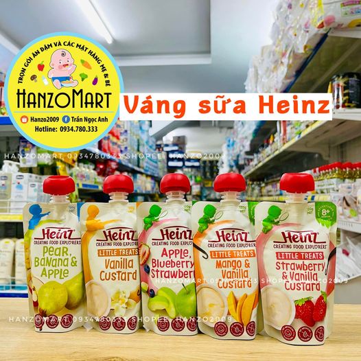 Váng sữa hoa quả / trái cây nghiền HEINZ - Úc bé từ 6m+ 10/2021