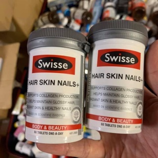 Viên uống hỗ trợ đẹp da, mong, tóc Swisse Hair skin nails 60 viên