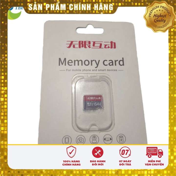 [Sale] Thẻ nhớ Memory Card 64GB U3 Class 10 - Bảo hành 5 Năm - Shop Thế Giới Điện Máy .