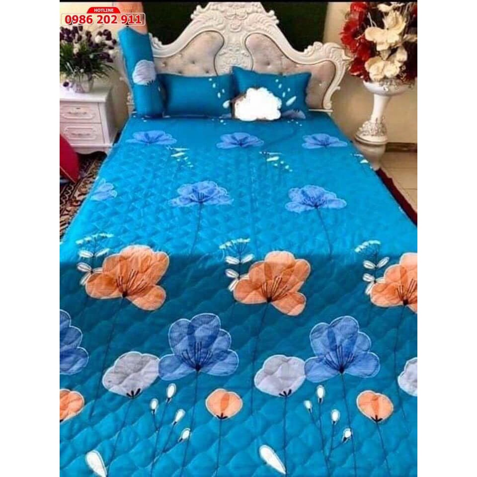 Bộ Chăn Ga Trần Bông 5 Món Với Nhiều Mã Đa Dạng Phù Hợp cho mọi Gia Đình, Chất Liệu Cotton Poly Mềm Mịn Mát