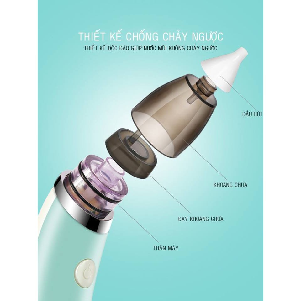 [Hút mũi điện] Máy hút mũi cho bé LITTLE BEES pin điện, dụng cụ vệ sinh mũi tự động cho bé sơ sinh