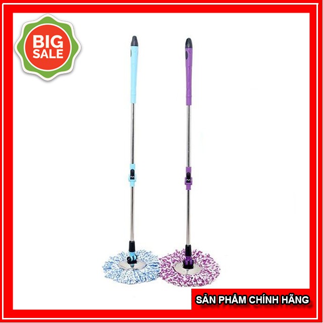 (Ưu Đãi Năm Mới)  Cây lau nhà 360 độ inox , Cây lau nhà MEGAHOME xoay tay