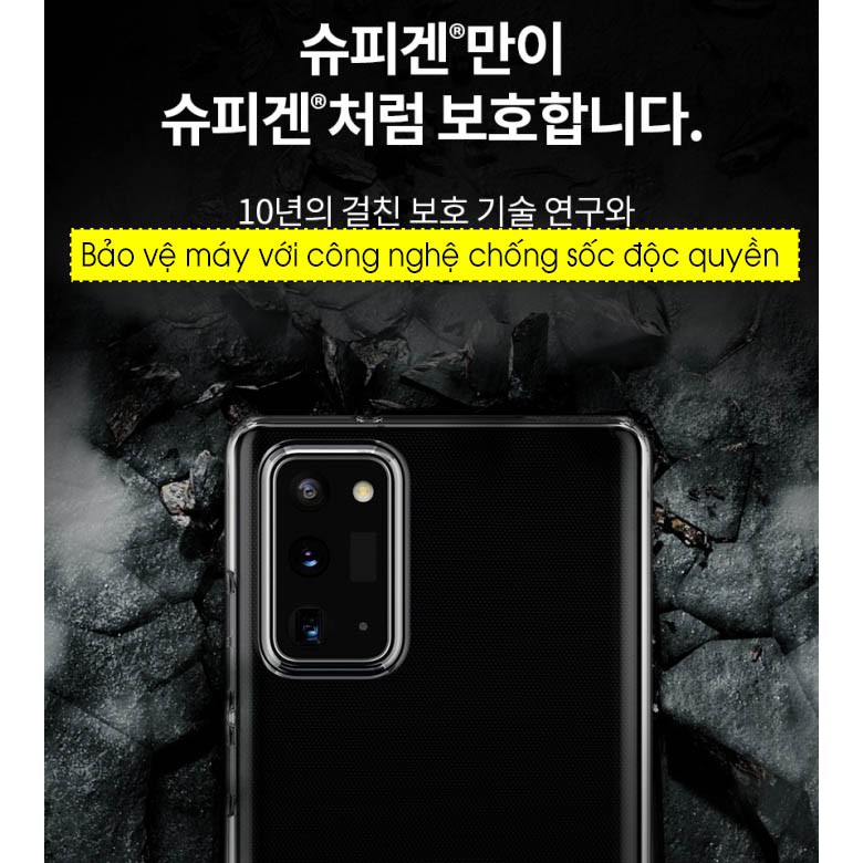 Ốp lưng Samsung Note 20 Ultra / Note 20 Spigen Liquid Crytal trong suốt - Hàng chính hãng