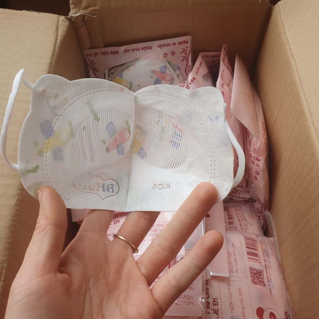 Khẩu Trang Trẻ Em 3D Gấu Kids  Dành Cho Bé Dưới 8 Tuổi-Hàng Chính Hãng