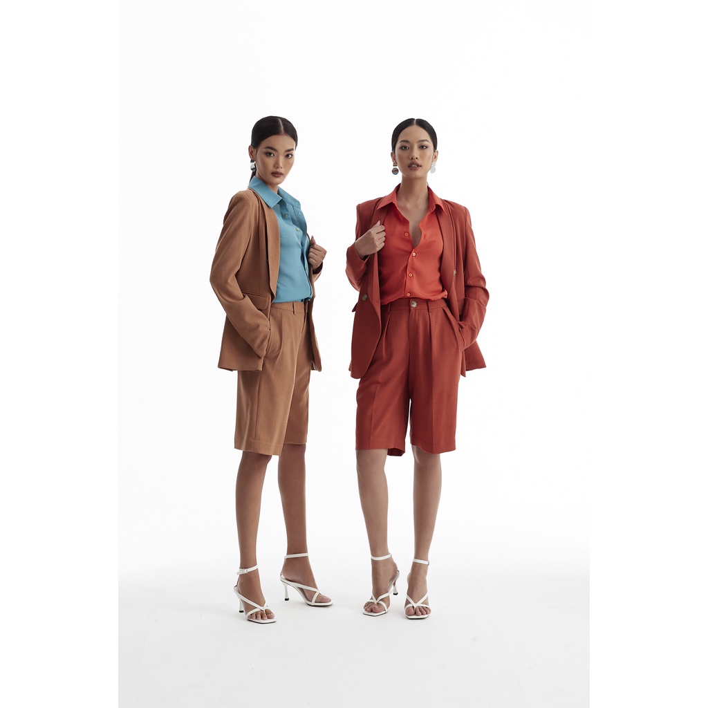 Set Áo Vest Blazer Và Quần Short Cam Gạch SUNNY180 | BigBuy360 - bigbuy360.vn