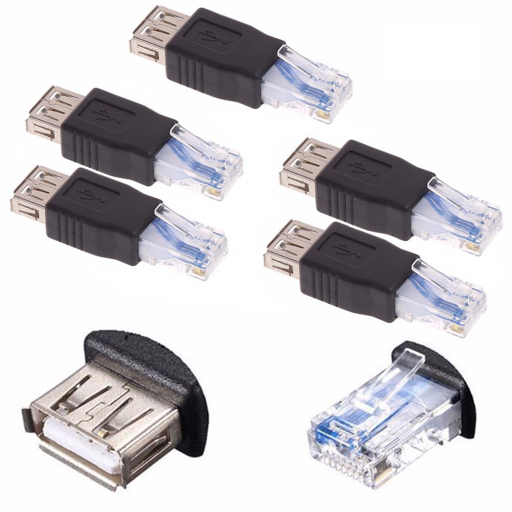 Set 1/3/5 đầu chuyển đổi USB Type A âm sang RJ45 dương | BigBuy360 - bigbuy360.vn