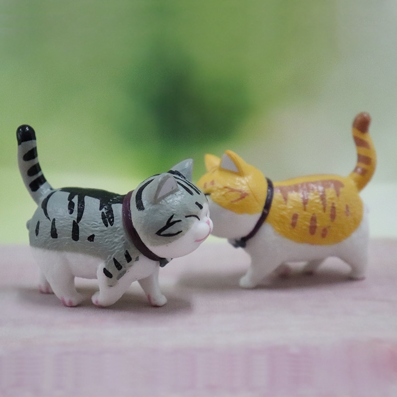 Set 9 em mèo dễ thương trang trí bàn làm việc, bàn học, tủ sách trang trí taplo xe hơi