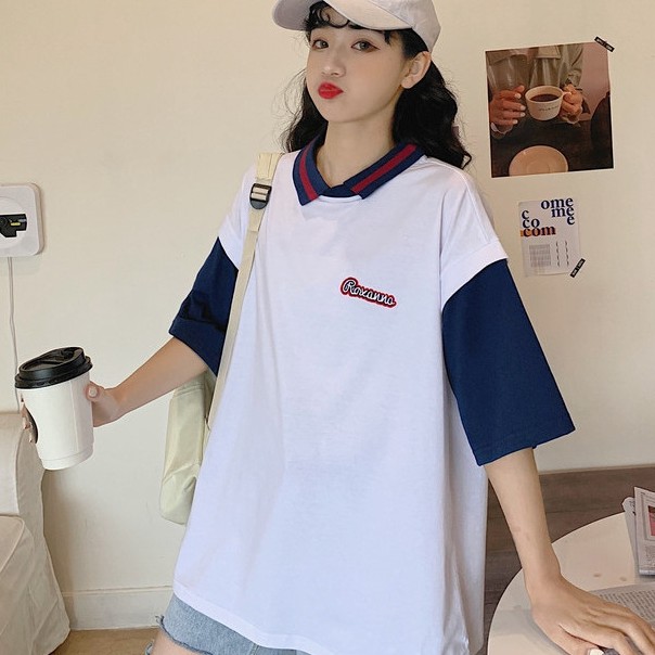 Áo Thun Polo Ngắn Tay Phối Màu Phong Cách Hàn Quốc | BigBuy360 - bigbuy360.vn