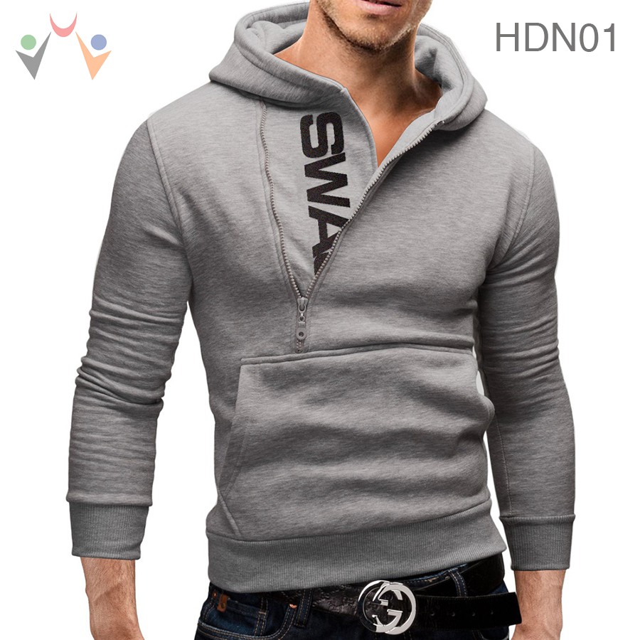 [Flash sales] Áo HOODIE Nam khóa kéo chất lừ