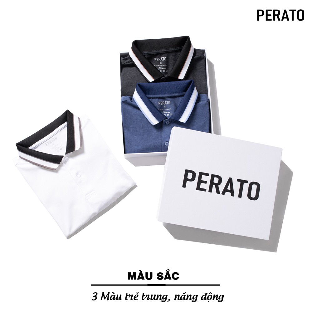 [MUA 2 GIẢM 40K] Áo Polo Nam PERATO (3 màu) Trơn Premium, Chất Liệu Thun Co Giãn, Thấm Hút Mồ Hôi Tốt | BigBuy360 - bigbuy360.vn