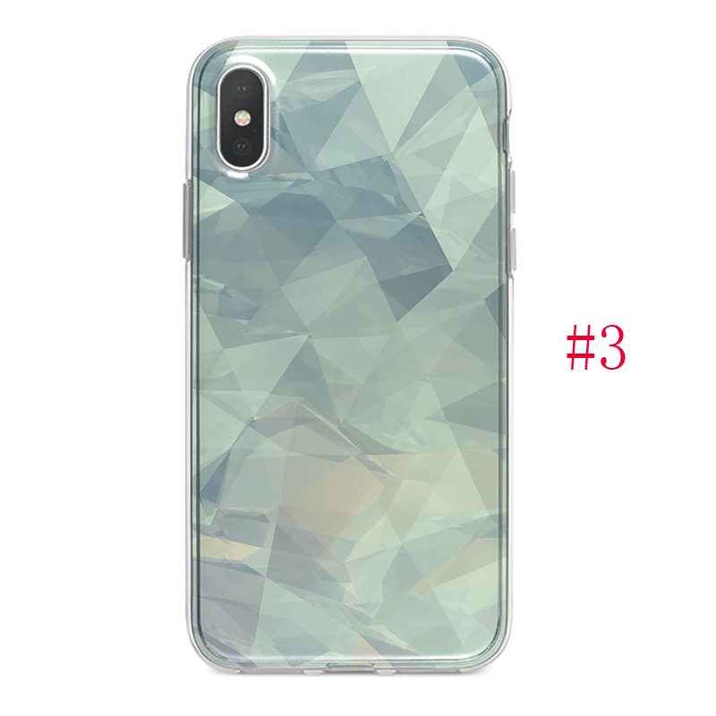 Ốp lưng iPhone X 6 6s 7 8 Plus 5 5s SE vỏ điện thoại Silicone mềm Case đá hoa