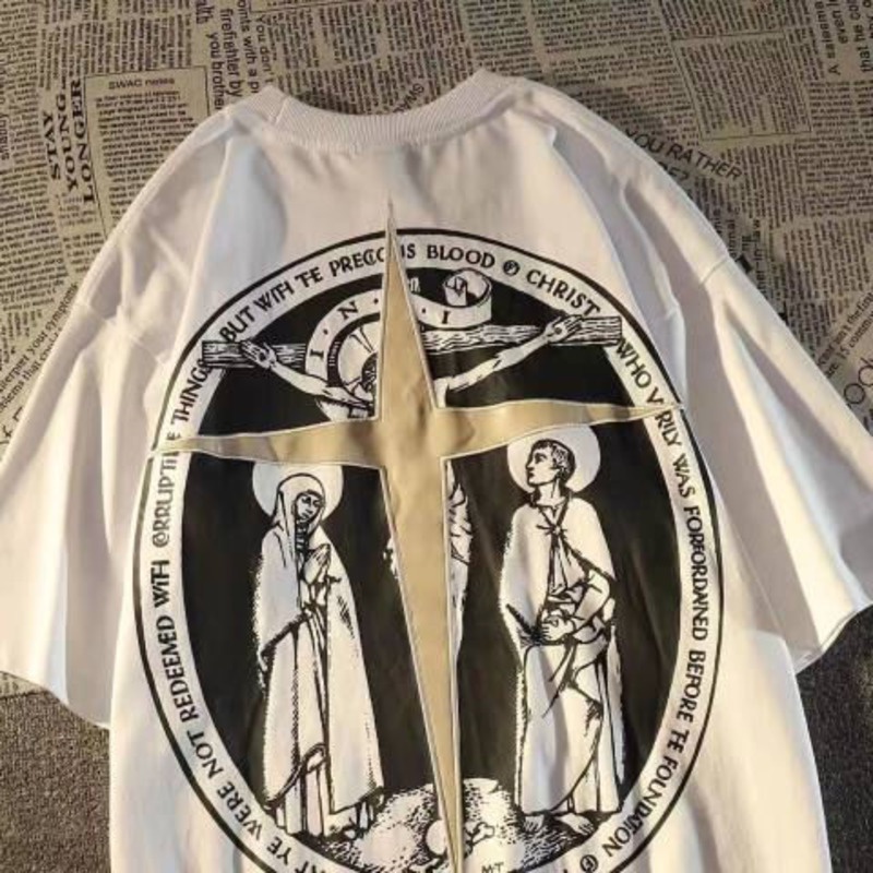 Áo Thun Ngắn Tay Cổ Tròn Thời Trang Cá Tính 1931214Áo Thun In Hình Thời Trang Năng Động Cho Cặp Đôi