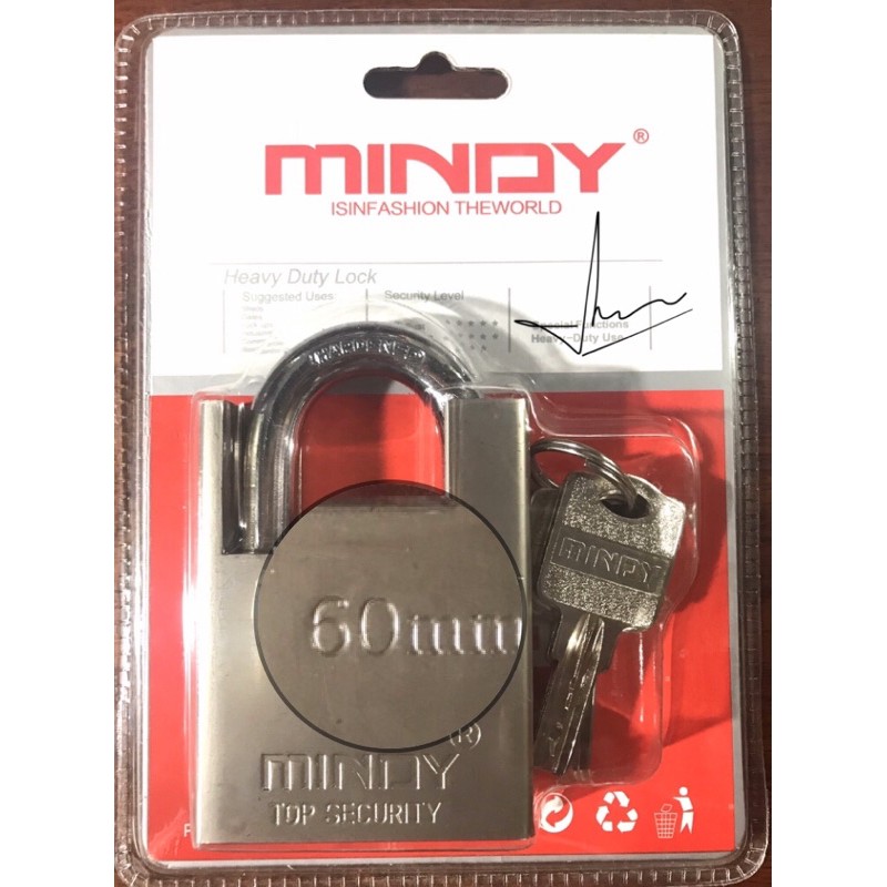 Khoá bấm chống cắt chìa muỗng Mindy