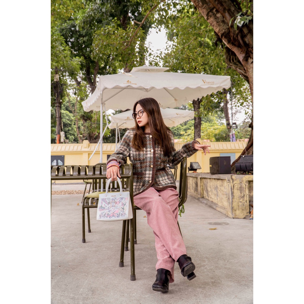 Túi xách NGAOS The Book Bag White - Medium Size