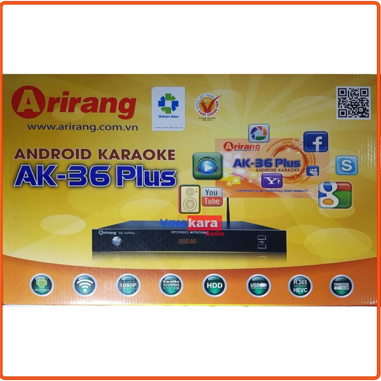 ĐẦU ANDROID KARAOKE ARIRANG AK-36 PLUS Chính hãng