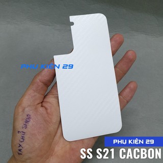[Samsung S21/S21 Plus/S21 Ultra] Dán lưng 3D chống xước vân Cacbon - Carbon