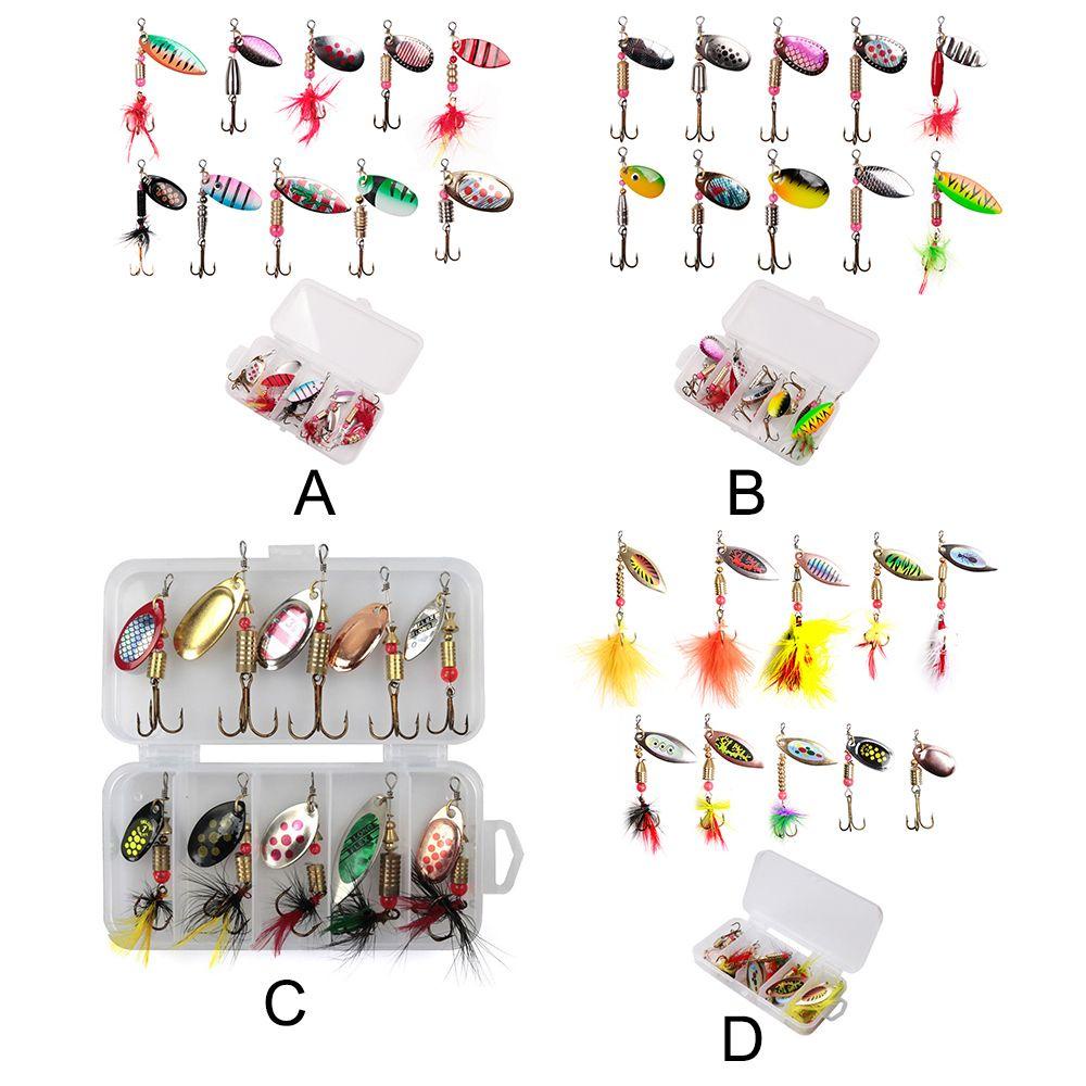 Set 10 Mồi Câu Cá Di Động Bằng Kim Loại Lấp Lánh