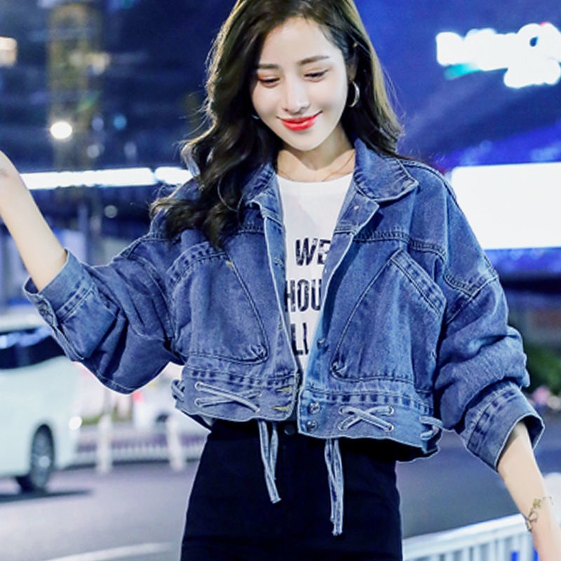 Áo KhoáC Denim NgắN Tay ThờI Trang 2022 MớI