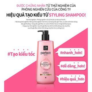 DẦU GỘI - DẦU XẢ MISE EN SCENE PERFECT SERUM GOLDEN morocco argan oil 680ml HÀN QUỐC