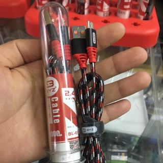 Cáp sạc BYZ dây dù chân Micro/ Androi chính hãng - Bảo hành 6 tháng