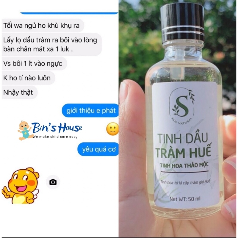 Tinh dầu tràm thiên nhiên nguyên chất SAM NATURAL 50ml