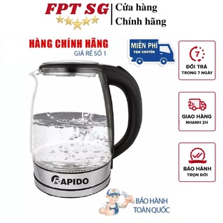 Ấm đun nước du lịch, Bình Đun Siêu Tốc Rapido RK1818, 1.8L, Công Suất 1800W, An Toàn