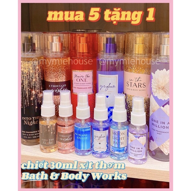 XỊT THƠM 30ML BODY MIST BATH AND BODY WORKS