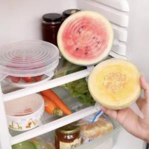 Set 6 Miếng Nắp Đậy Silicon Co Giãn - Bọc Chén, Bát, Thực Phẩm Cần Bảo Quản | BigBuy360 - bigbuy360.vn