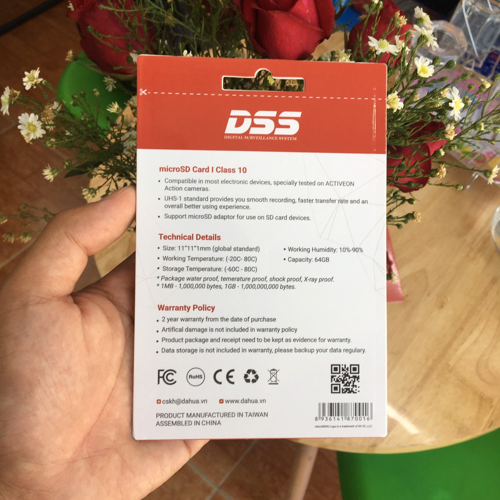 Thẻ Nhớ 64GB DAHUA DSS Micro SD Chính Hãng - BH 24T - DSS