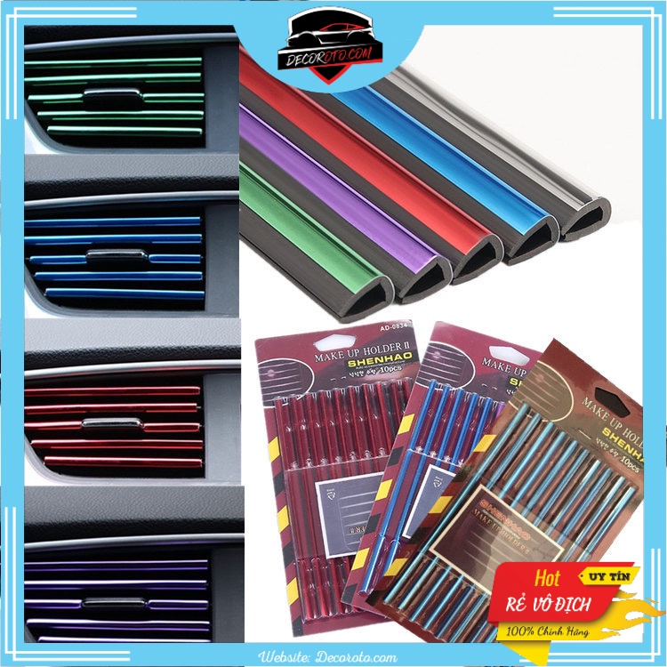 Nẹp trang trí cửa gió điều hoà ô tô, nẹp cửa gió điều hoà xe hơi