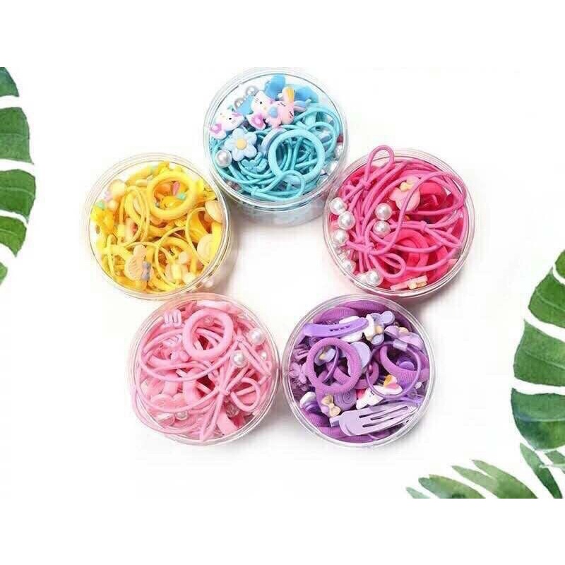 Nơ kẹp tóc cho bé, dây thun buộc tóc 50 chi tiết xinh xăn cho bé yêu