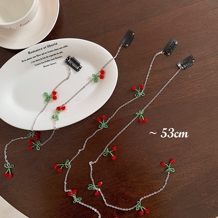 Dây Tết Tóc Quả Cherry Dễ Thương | Cài Bện Anh Đào Yong by Yong