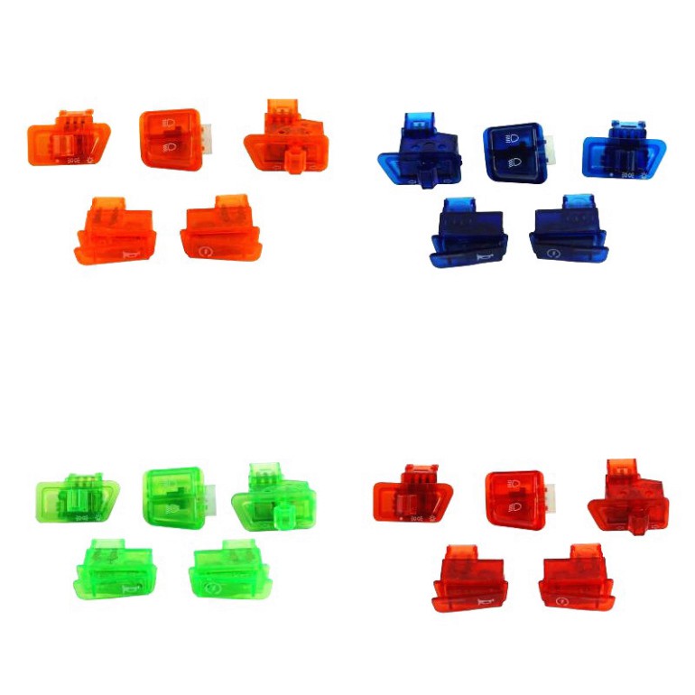 Bộ 5 nút bấm công tắc điều khiển đèn pha/còi xe máy .