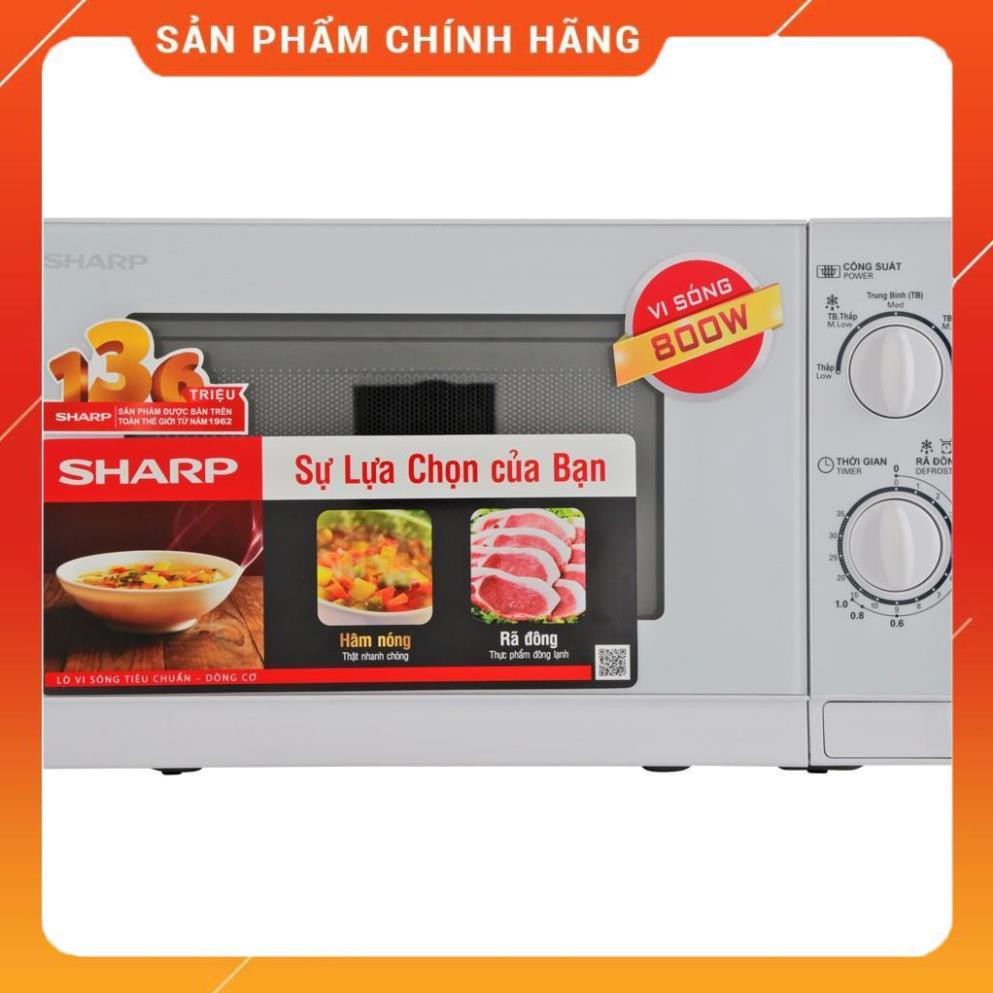 [Mã SKAMA07 giảm 8% đơn 250k][Hỏa tốc 1 giờ] [FreeShip] Lò vi sóng Sharp 20 Lít R-201VN-S - Bảo hành 12 tháng Huy Anh