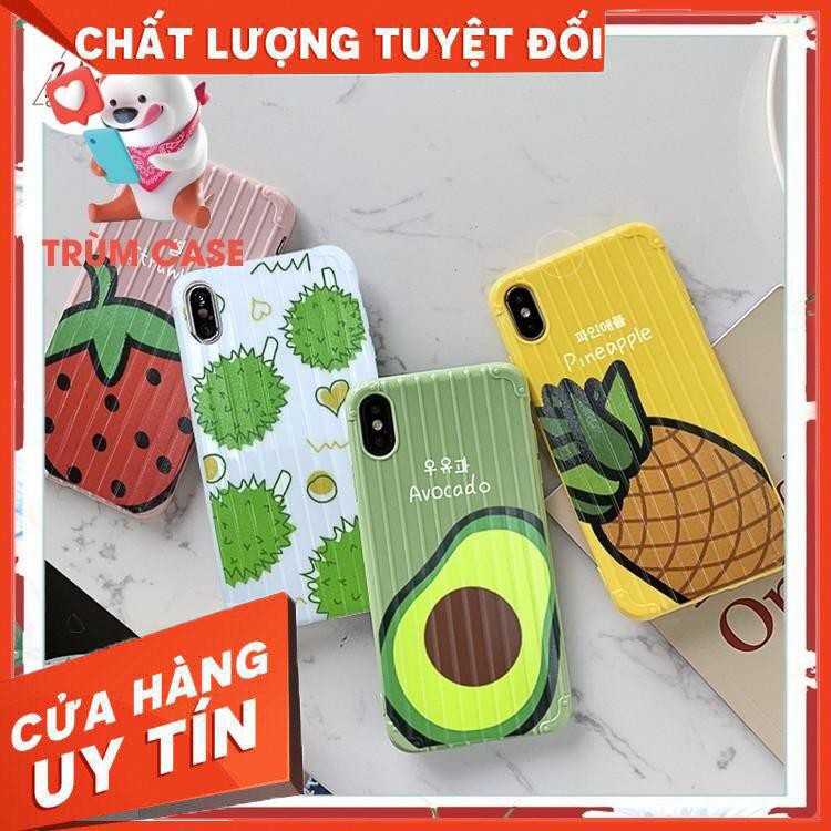 [ SALE SẬP SÀN ] Ốp lưng Ốp dẻo vali nổi sọc 3d hoa quả Dành cho iphone6/6+/7/7+/X/Xsmax Ốp iphone