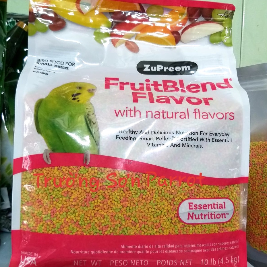 bịch nguyên 4,5kg hạt trái cây ZuPreem cho yến phụng, chào mào...(cám cho chim màu)