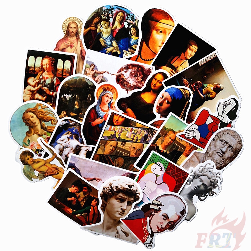 ❉ Famous Paintings &amp; Celebrity Series 01 Stickers ❉ 50Pcs/Set DIY Fashion Decals Doodle Stickers